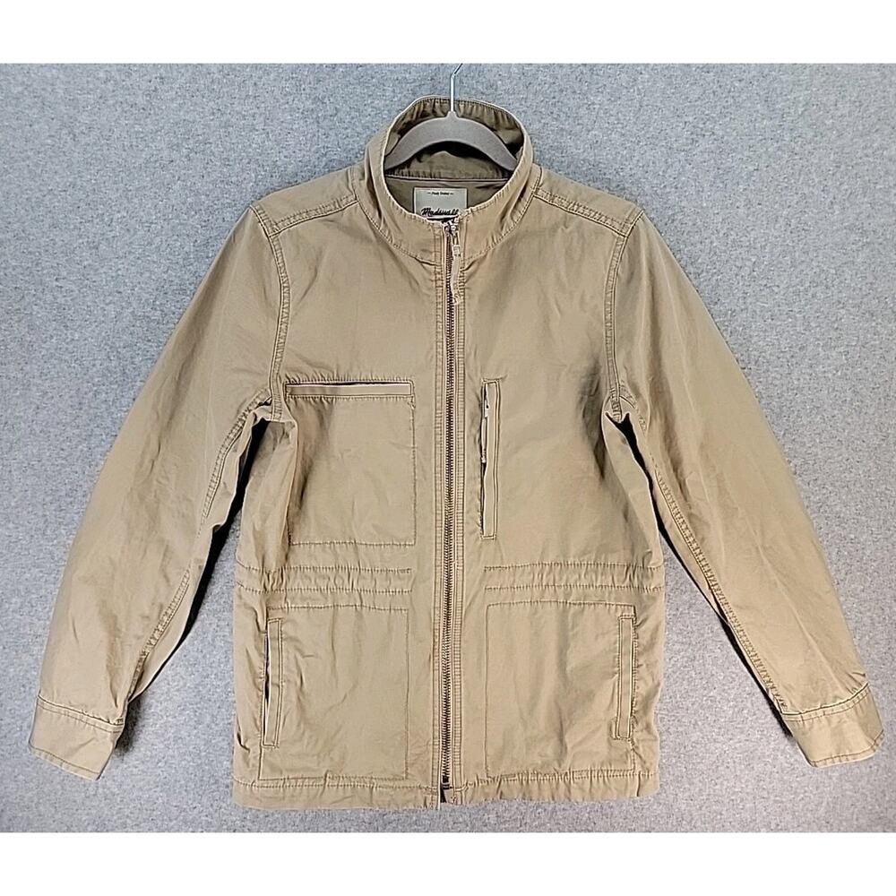 MADEWELL Fleet Utility Jacket Khaki Women's Size Large Neutral Chore Full Zip